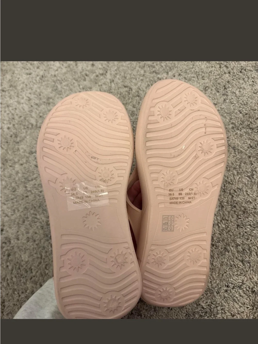 Stuart Weitzman Rosewater Stuflex T-Strap Slide